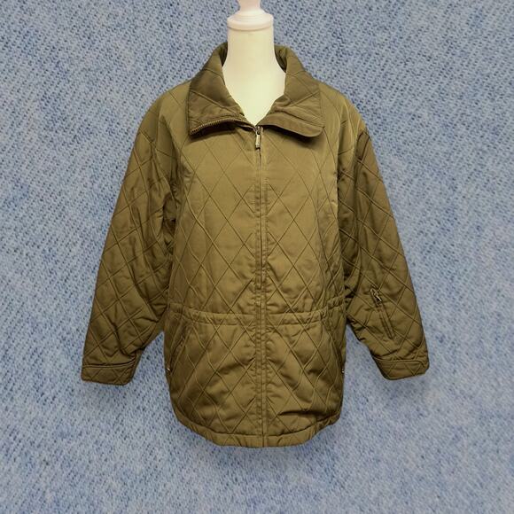 Pacific Trail Women’s Quilted Olive Green Outdoor Jacket - Size L - Picture 1 of 5